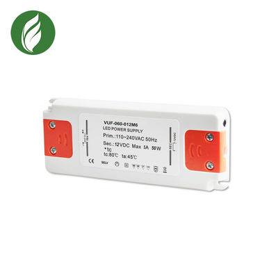 Οδηγός IP20 των λεπτών οδηγήσεων EMC 12V 5A εξαιρετικά ελαφρύς για τα φω'τα λουρίδων